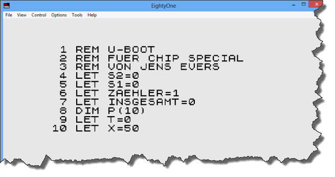 ZX81 - The first few Lines
