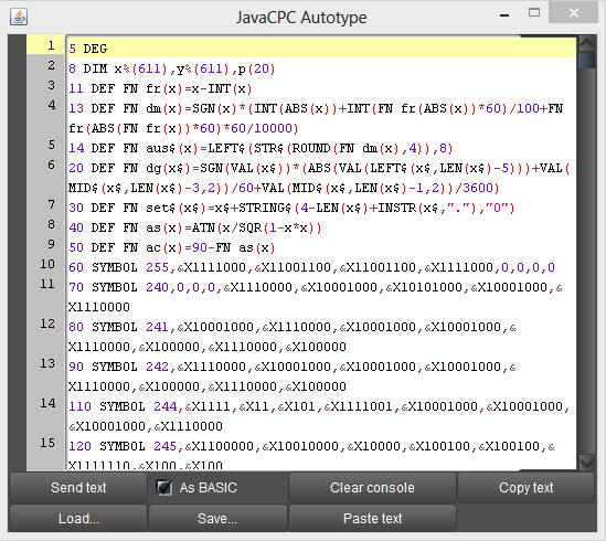 JavaCPC 01 - AutoType as BASIC