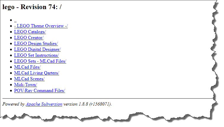 Image 06 - The LEGO Repository through the WebDAV Interface